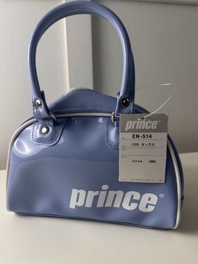 NWT Prince Periwinkle Blue Glossy Mini Bowling Bag Retro Y2K Style